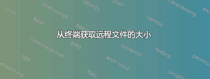 从终端获取远程文件的大小