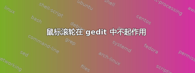 鼠标滚轮在 gedit 中不起作用