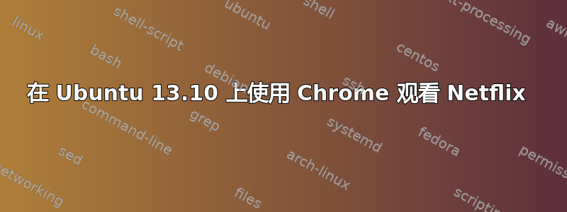 在 Ubuntu 13.10 上使用 Chrome 观看 Netflix 