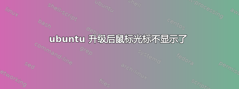 ubuntu 升级后鼠标光标不显示了