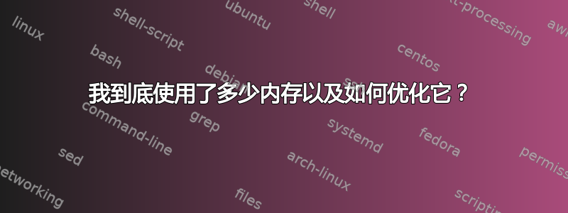 我到底使用了多少内存以及如何优化它？