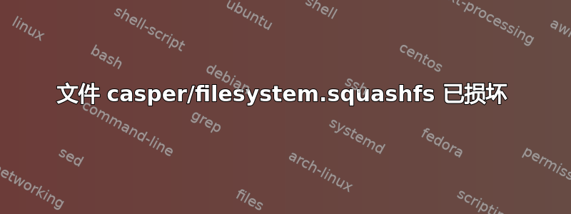 文件 casper/filesystem.squashfs 已损坏