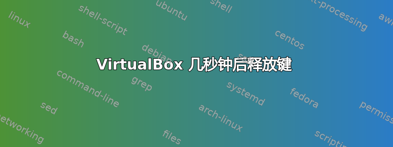 VirtualBox 几秒钟后释放键