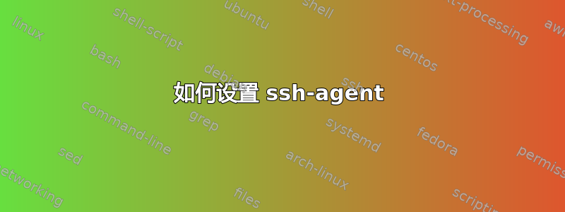 如何设置 ssh-agent