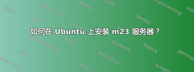 如何在 Ubuntu 上安装 m23 服务器？