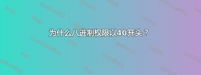 为什么八进制权限以40开头？