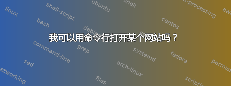 我可以用命令行打开某个网站吗？