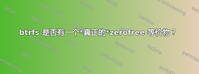 btrfs 是否有一个*真正的*zerofree 等价物？