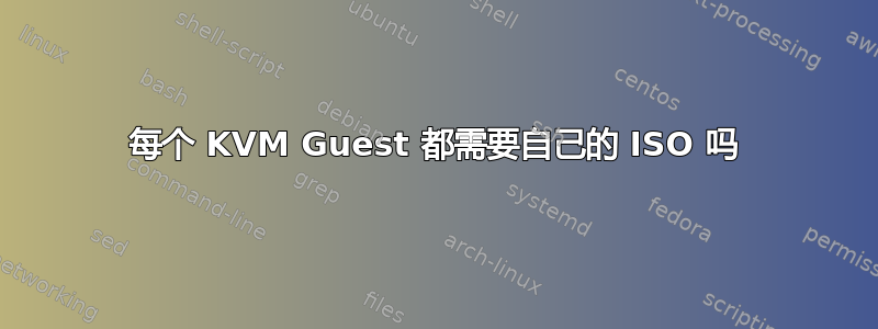 每个 KVM Guest 都需要自己的 ISO 吗