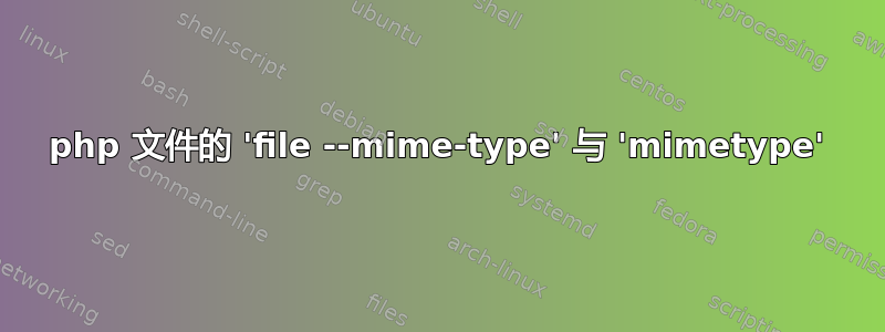 php 文件的 'file --mime-type' 与 'mimetype'