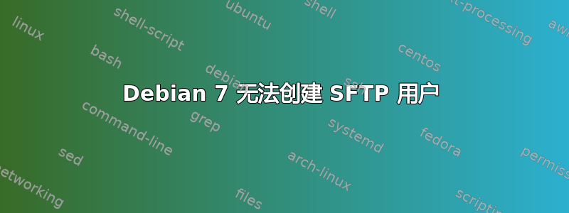 Debian 7 无法创建 SFTP 用户