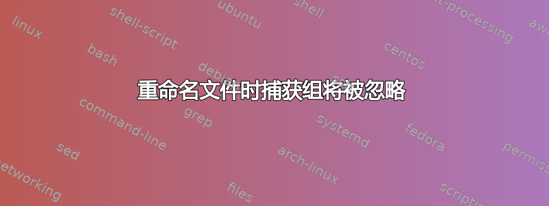 重命名文件时捕获组将被忽略