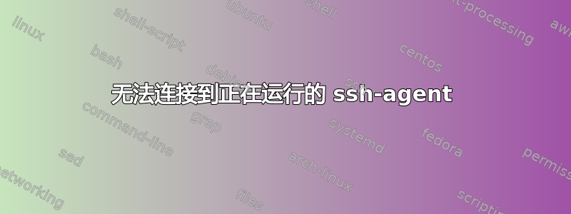 无法连接到正在运行的 ssh-agent