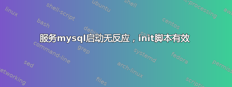 服务mysql启动无反应，init脚本有效