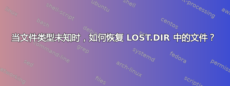 当文件类型未知时，如何恢复 LOST.DIR 中的文件？