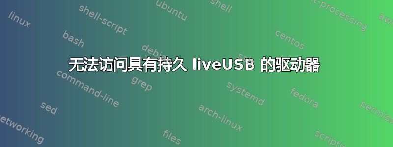 无法访问具有持久 liveUSB 的驱动器