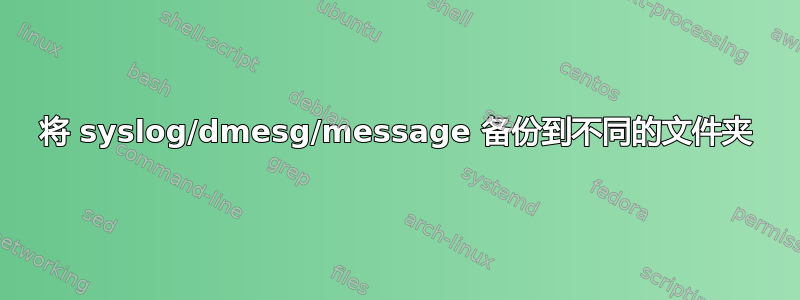 将 syslog/dmesg/message 备份到不同的文件夹