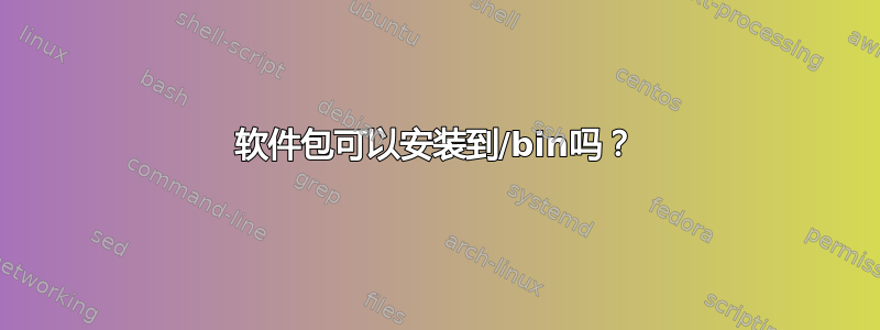 软件包可以安装到/bin吗？