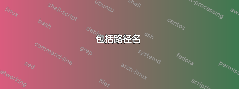 包括路径名