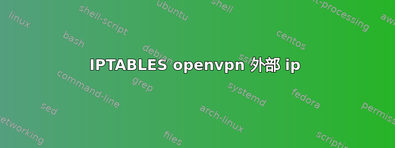 IPTABLES openvpn 外部 ip