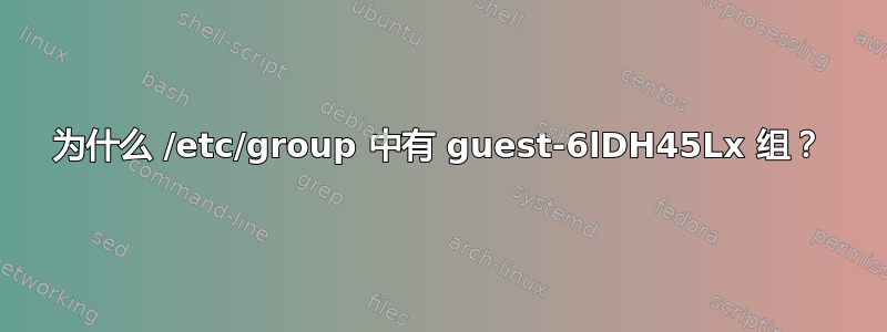 为什么 /etc/group 中有 guest-6lDH45Lx 组？