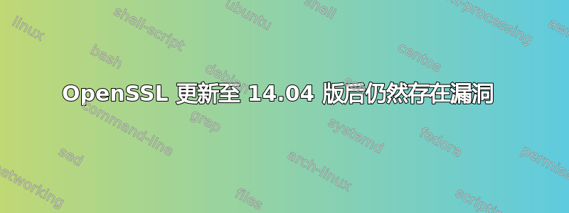 OpenSSL 更新至 14.04 版后仍然存在漏洞 