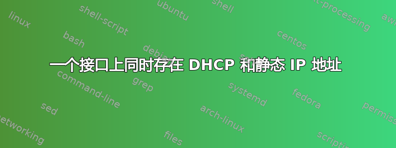 一个接口上同时存在 DHCP 和静态 IP 地址