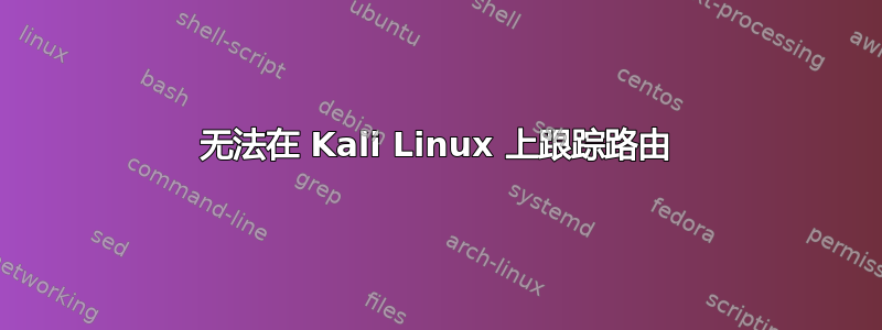 无法在 Kali Linux 上跟踪路由