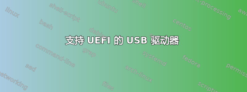 支持 UEFI 的 USB 驱动器