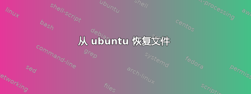 从 ubuntu 恢复文件