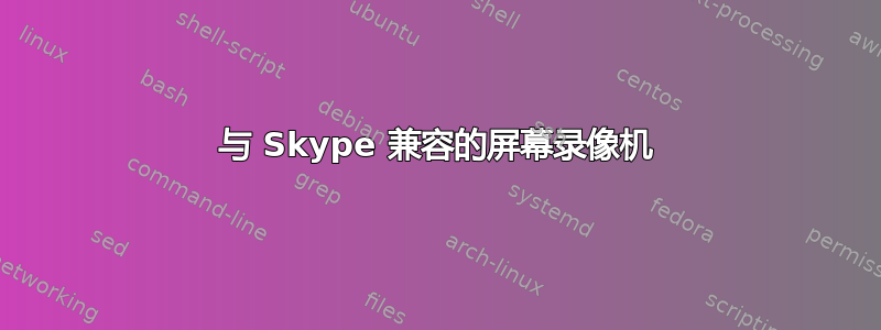 与 Skype 兼容的屏幕录像机