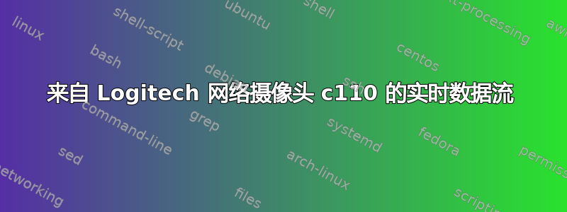 来自 Logitech 网络摄像头 c110 的实时数据流