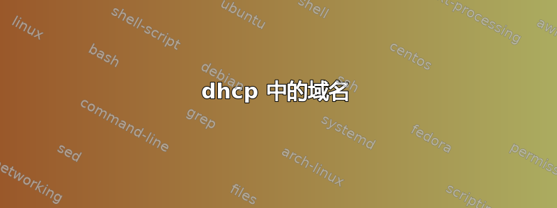 dhcp 中的域名