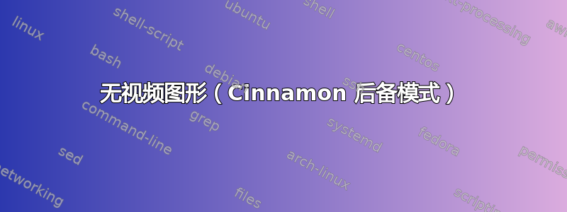 无视频图形（Cinnamon 后备模式）