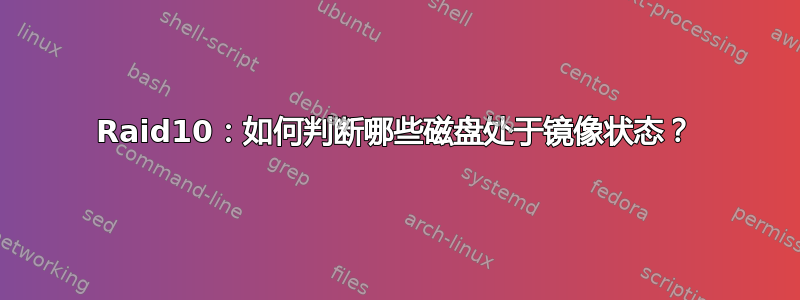 Raid10：如何判断哪些磁盘处于镜像状态？