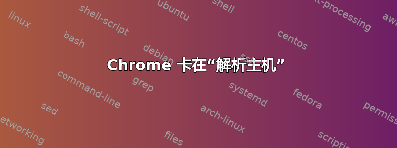 Chrome 卡在“解析主机”