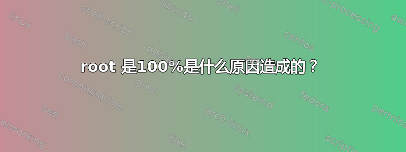 root 是100%是什么原因造成的？