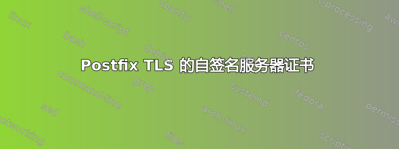 Postfix TLS 的自签名服务器证书