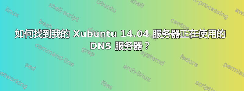 如何找到我的 Xubuntu 14.04 服务器正在使用的 DNS 服务器？