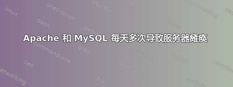 Apache 和 MySQL 每天多次导致服务器瘫痪