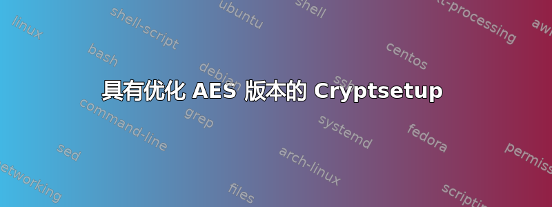 具有优化 AES 版本的 Cryptsetup