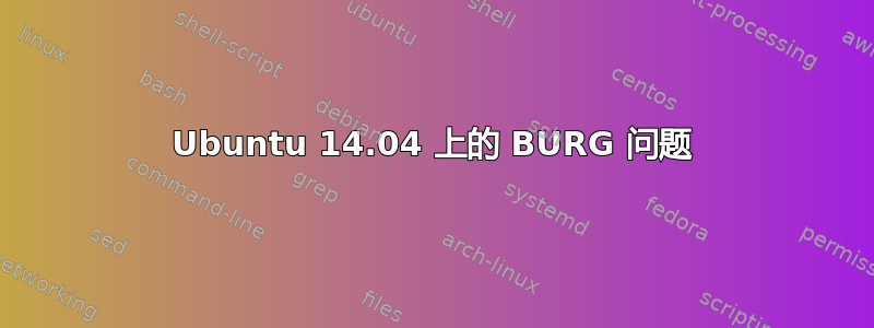 Ubuntu 14.04 上的 BURG 问题