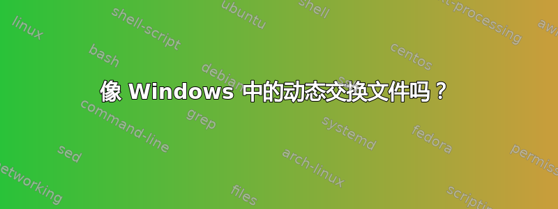 像 Windows 中的动态交换文件吗？