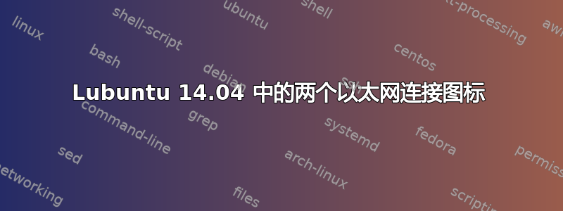 Lubuntu 14.04 中的两个以太网连接图标