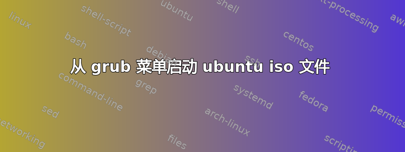 从 grub 菜单启动 ubuntu iso 文件