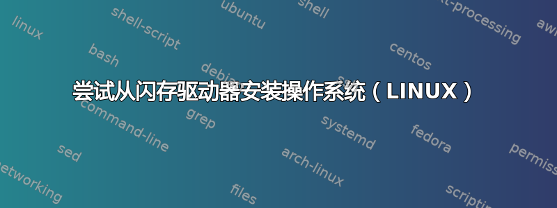 尝试从闪存驱动器安装操作系统（LINUX）