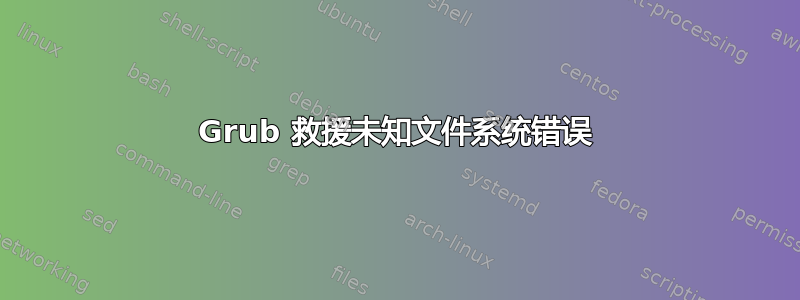 Grub 救援未知文件系统错误