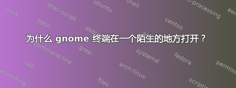 为什么 gnome 终端在一个陌生的地方打开？