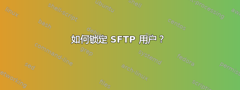 如何锁定 SFTP 用户？