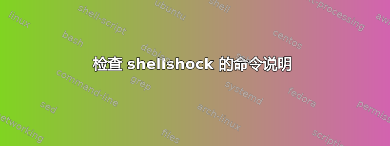 检查 shellshock 的命令说明